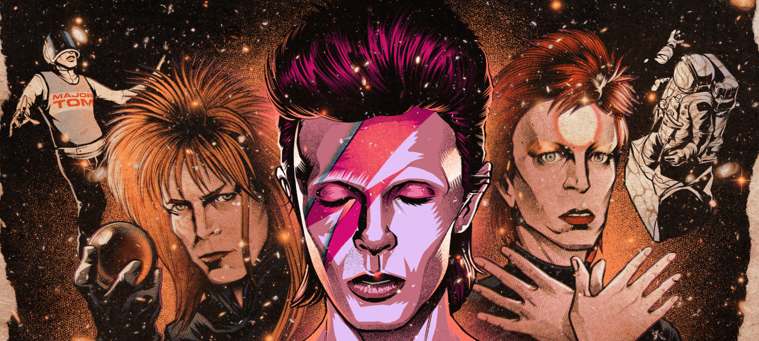 David Bowie was an English rock star known for dramatic musical transformations, he was inducted into the Rock and Roll Hall of Fame in 1996.
